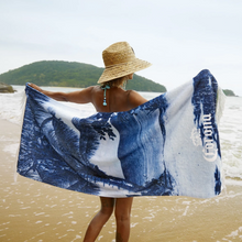 Load image into Gallery viewer, Beach Towel - From Where You&#39;d Rather Be Print
